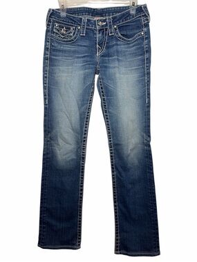 True Religion Low Rise Disco Billie Big T Bootcut Jeans Y2K